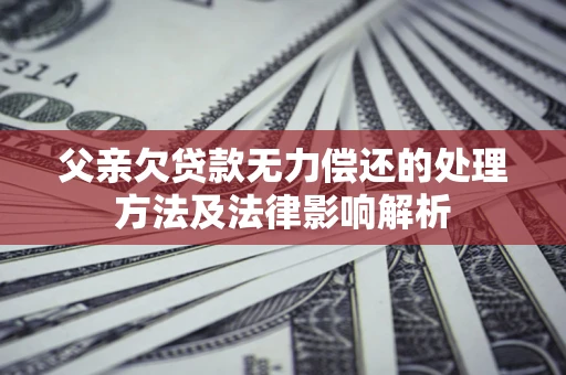 济南父亲欠贷款无力偿还的处理方法及法律影响解析